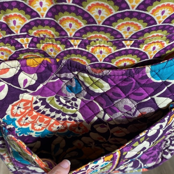 Vera Bradley Retired Plum Crazy Colorful Patterned Crossbody Shoulder Bag - Picture 9 of 16